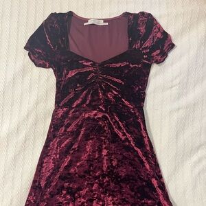 Urban outfitters mini velvet sundress, small